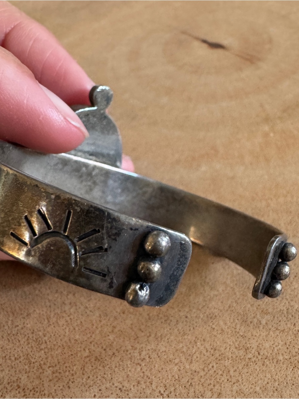 MAHKA Sterling Silver Cuff Bracelet with Stone - Picture 3 of 5